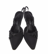St. John Satin Embellished Pumps