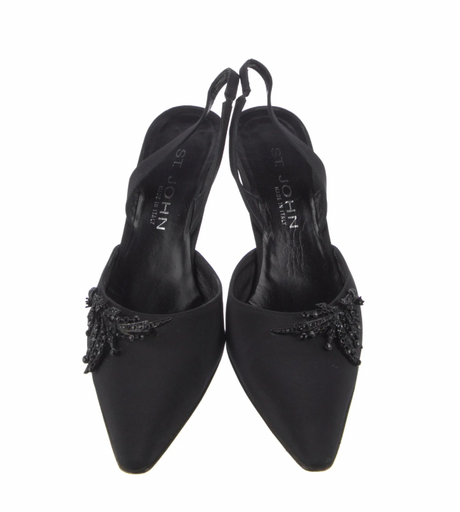 St. John Satin Embellished Pumps