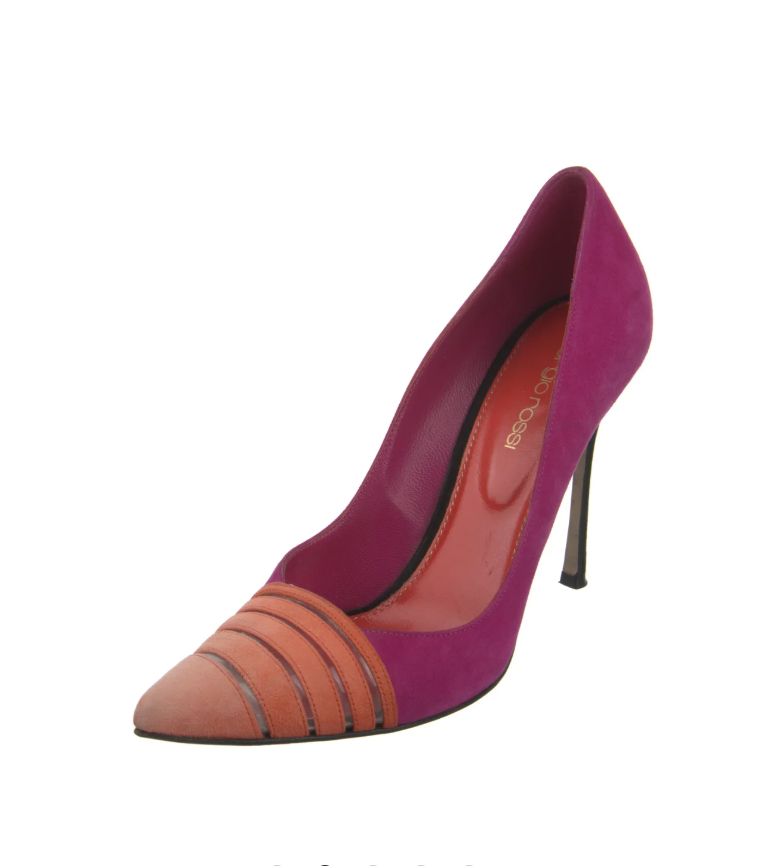 Sergio Rossi Suede Colorblock Pumps