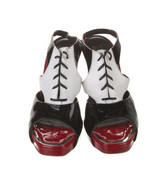 Donald Pliner Patent Leather Color Block Pumps
