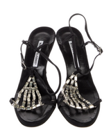 Manolo Blahnik Crystal Slingbacks, EU 38