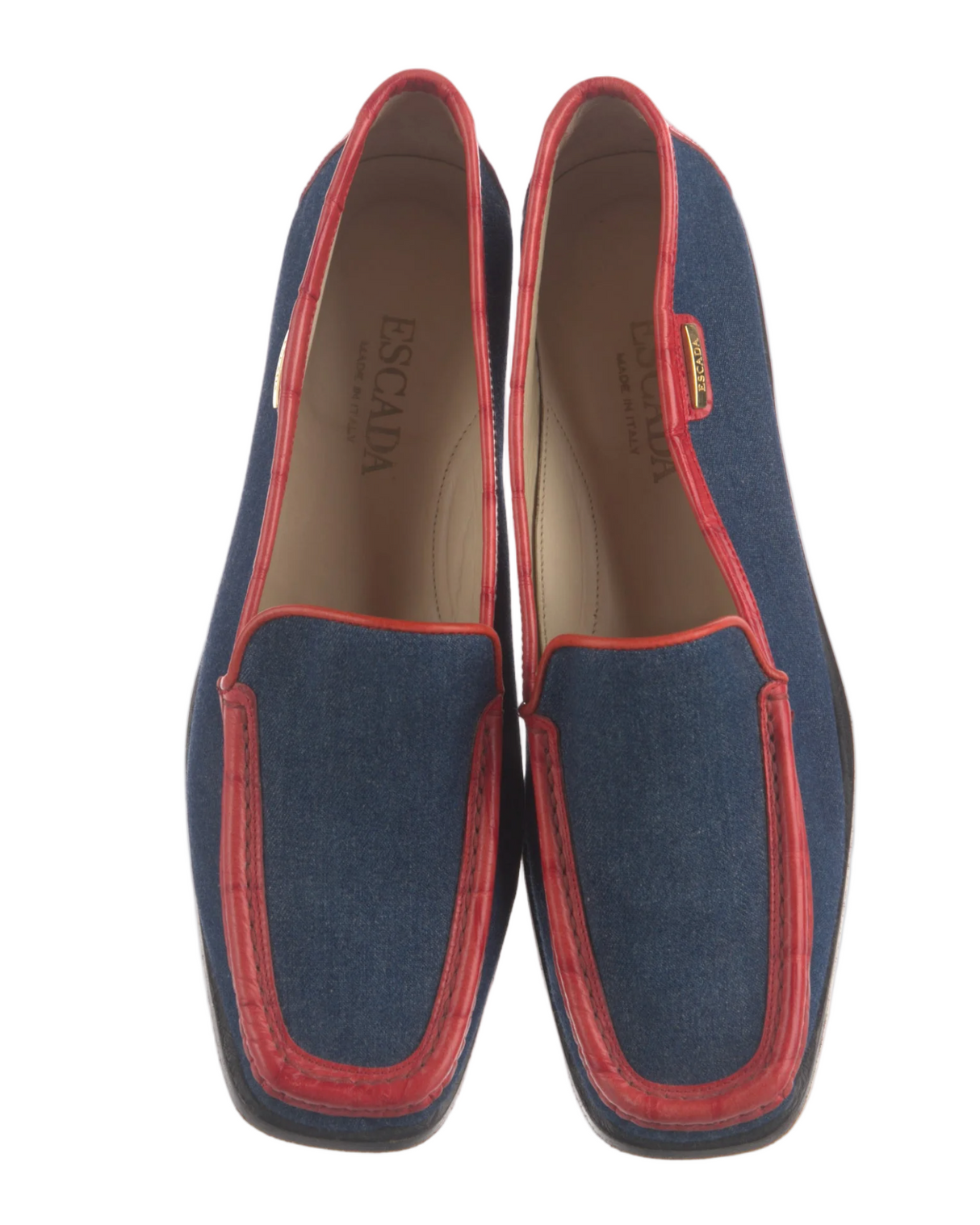 Escada Denim Loafers, EU 37.5