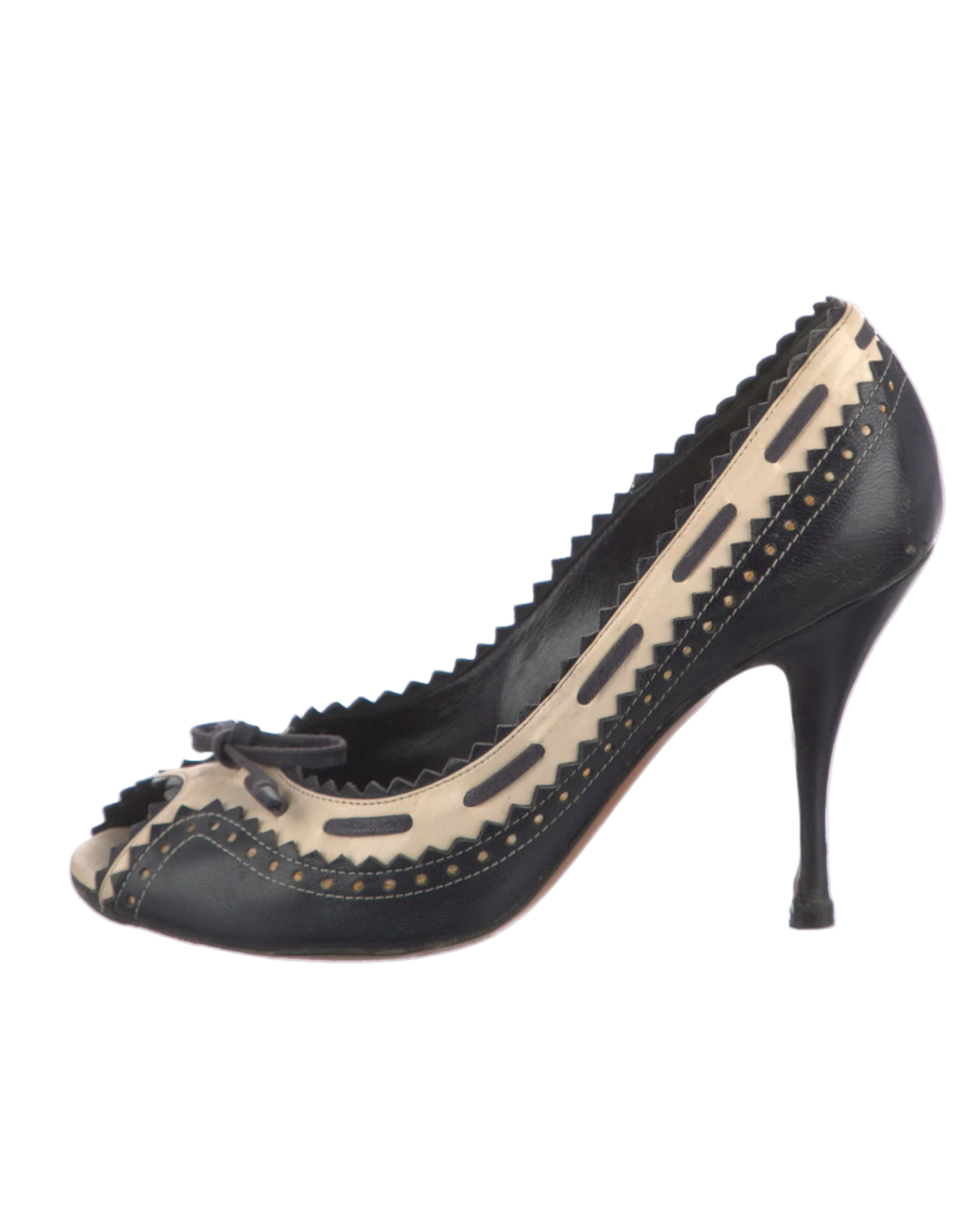 Moschino Leather Colorblock Pumps