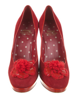 Moschino Suede Leather Trim Pumps, EU 38.5