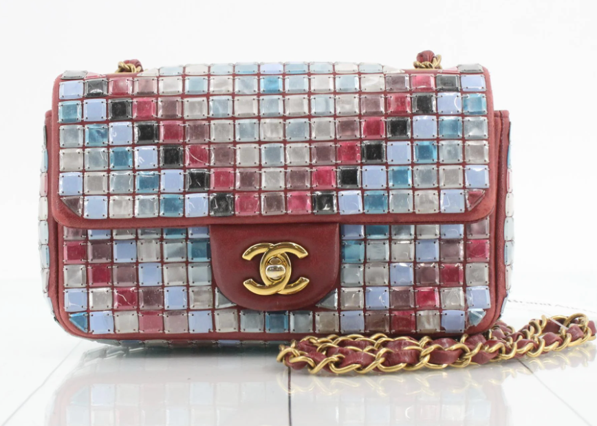Chanel Rare Limited Edition Mosaic Tile Lucite Classic Flap Bag