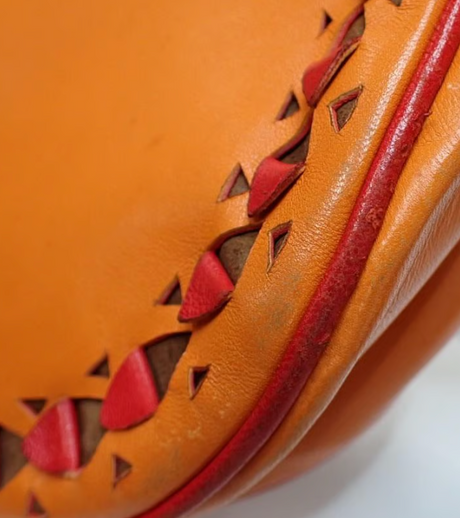 Rare John Galliano Dior Laser Cut Leather Saddle Bag