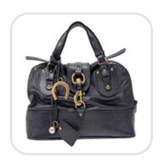 Kerala Black Leather Handbag