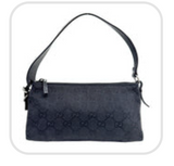 Black GG Canvas Pouch Bag