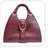 Stirrup Burgundy Leather Handbag
