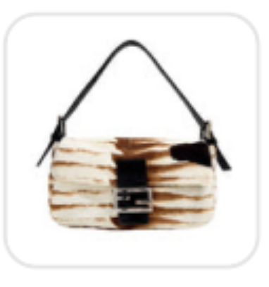 Baguette Brown Animal Print Pony Hair Shoulder Bag