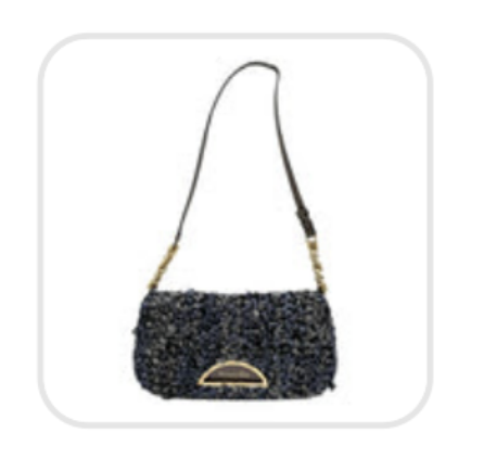 Malice Pearl Blue Denim Shoulder Bag