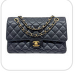 Classic Double Flap Black Matelasse Leather Shoulder Bag