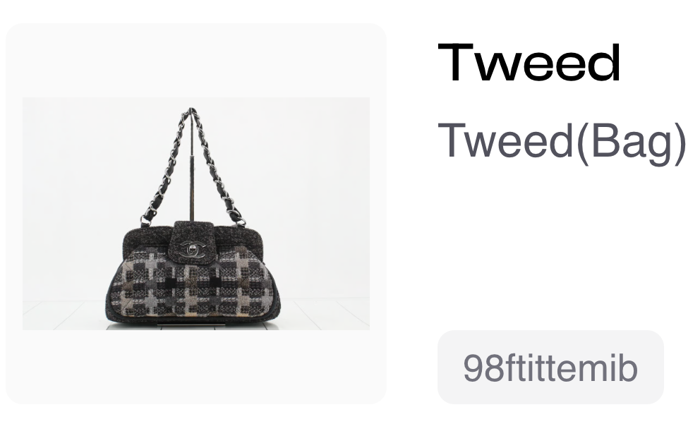 Tweed clasp one- Shoulder bag sticker Series 10