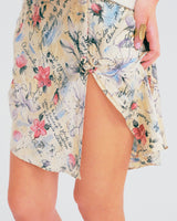 Love Letters printed silk slip dress