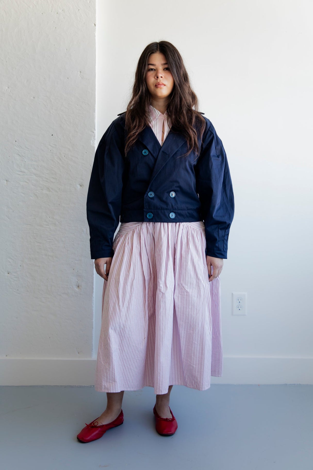 Navy double breasted jacket