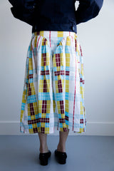 Plaid wide leg pants