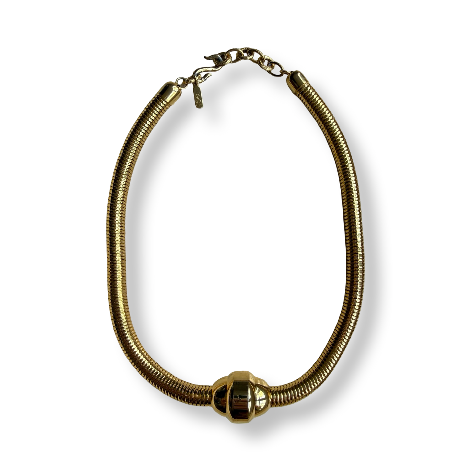 YSL Vintage Pipe Chain Pendant