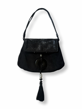 Yves Saint Laurent Vintage Chinoiserie Jade Tassel Bag Black Suede tom ford era tom ford designed 2000s 00s y2k authentic