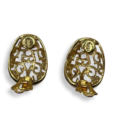 Saint Laurent Retro earrings gold plated
