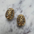 YSL vintage gold plated earrings 