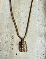 authentic ysl vintage 80s snake chain pendant necklace long 