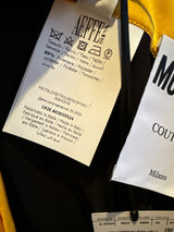 Moschino Black & Yellow Satin Bow Pants