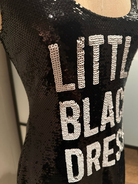Moschino Black & White Sequin Skater Dress