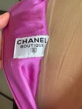 Chanel Size S/M Pink Wool 2 Piece Coat Dress