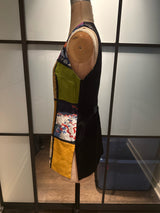 Todd Oldham Size S Purple Yellow Black Patchwork Vest