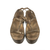 Prada Leather Platform Sandals