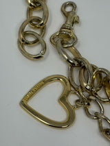 Moschino Gold Chain Charm Heart Belt