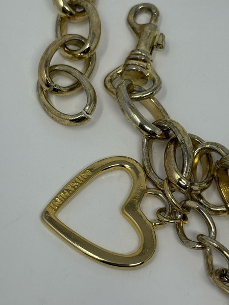 Moschino Gold Chain Charm Heart Belt