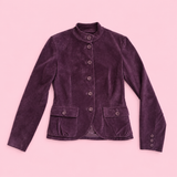 Vintage Caché Deep Purple Suede Jacket