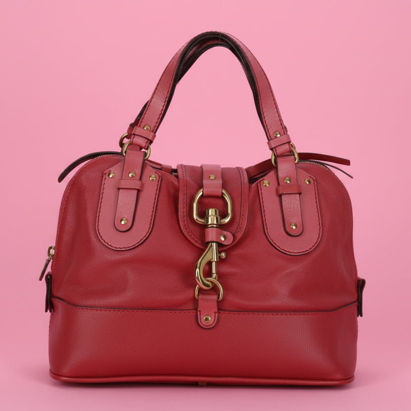 Chloe Pink Leather Kerala Top Handle Bag