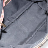 Fendi Zucchino Pink & Black Canvas Top Handle Bag with Leather Trim