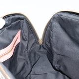Fendi Zucchino Pink & Black Canvas Top Handle Bag with Leather Trim