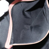 Fendi Zucchino Pink & Black Canvas Top Handle Bag with Leather Trim