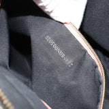 Fendi Zucchino Pink & Black Canvas Top Handle Bag with Leather Trim