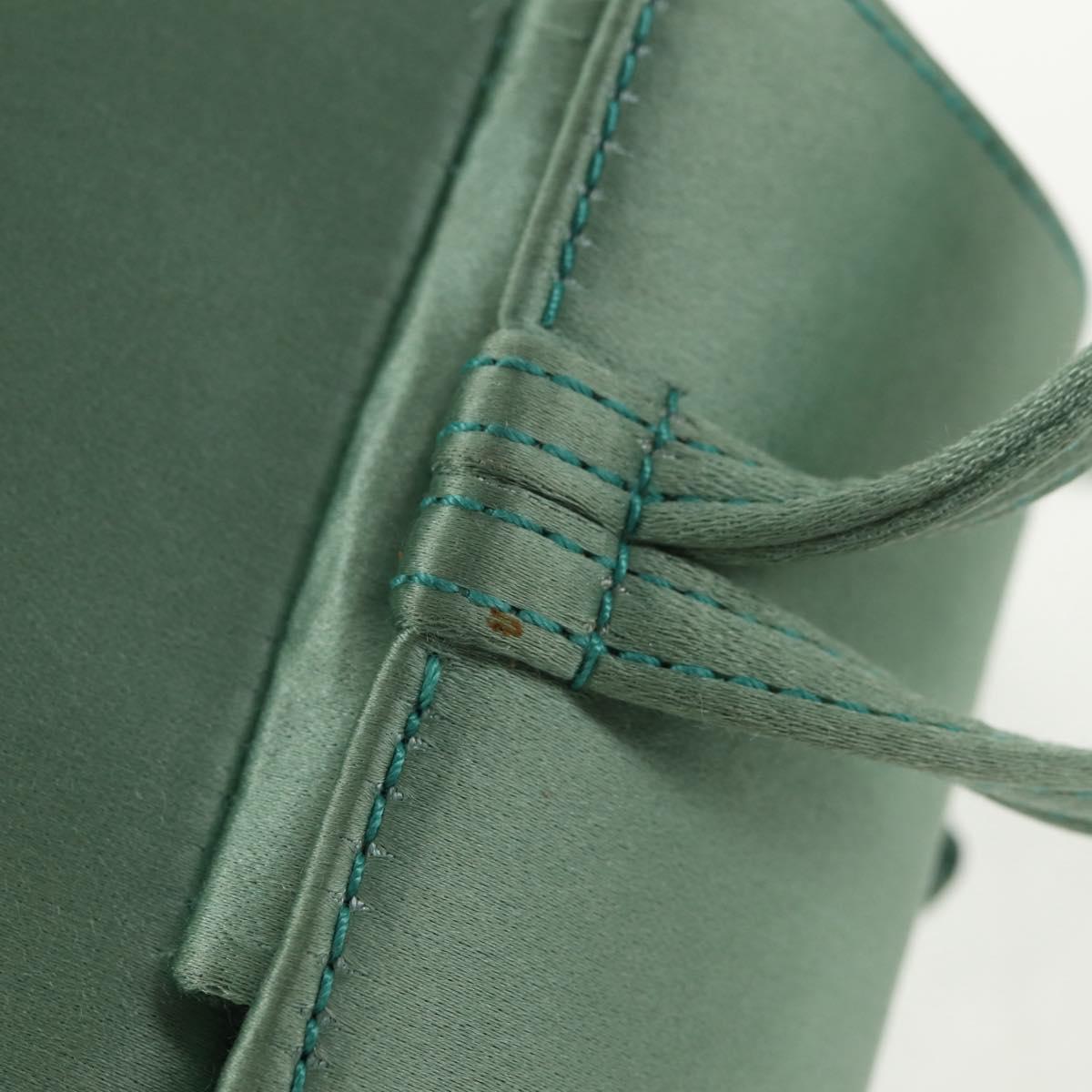 #48 Gucci Horsebit Backpack Satin Turquoise Blue Gold