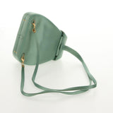 #48 Gucci Horsebit Backpack Satin Turquoise Blue Gold