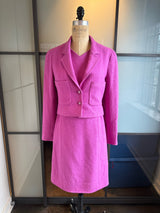 Chanel Size S/M Pink Wool 2 Piece Coat Dress