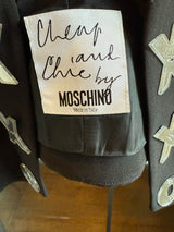 Moschino Cheap & Chic Black Cut Out Heart X O Vest