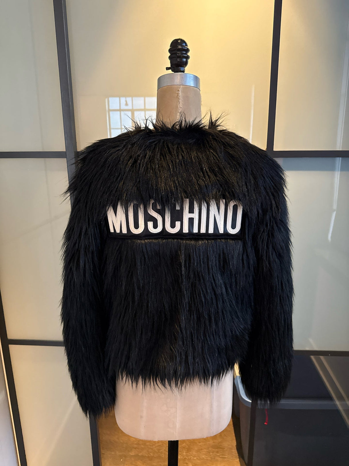 Moschino x H&M Black Faux Fur Coat