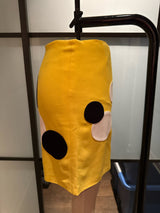 Moschino Cheap & Chic Yellow & Black Polka Dot Skirt The Nanny