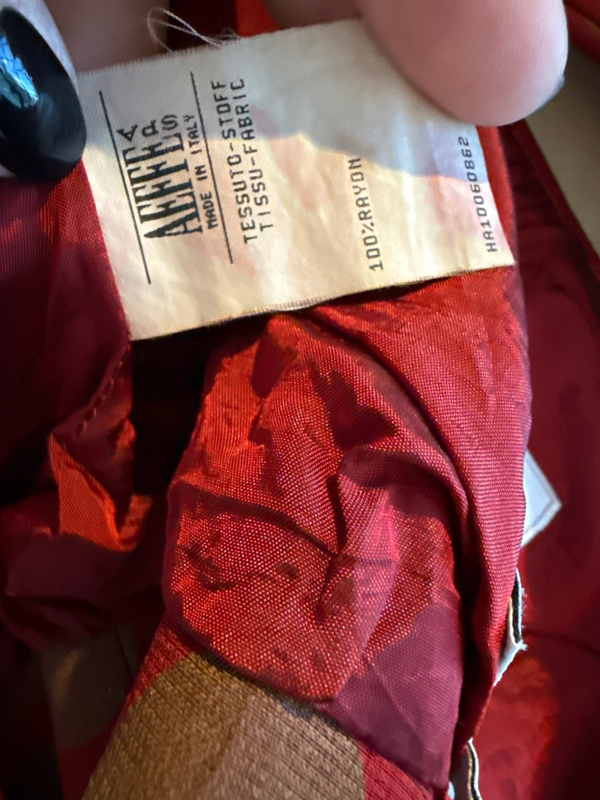 Moschino Red & Taupe Polka Dot Criss Cross Vest