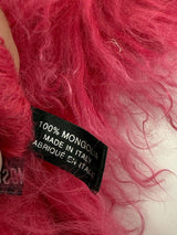 Moschino Fuschia Mongolian Lam Fur Wrap