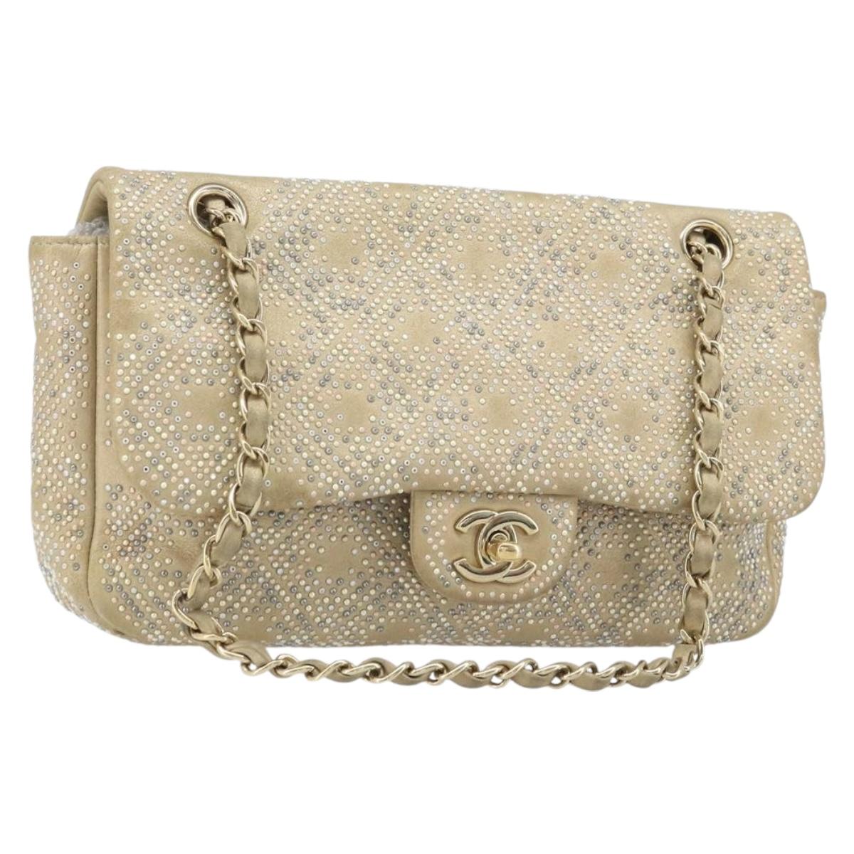 Chanel Embellished Gold Flap Bag