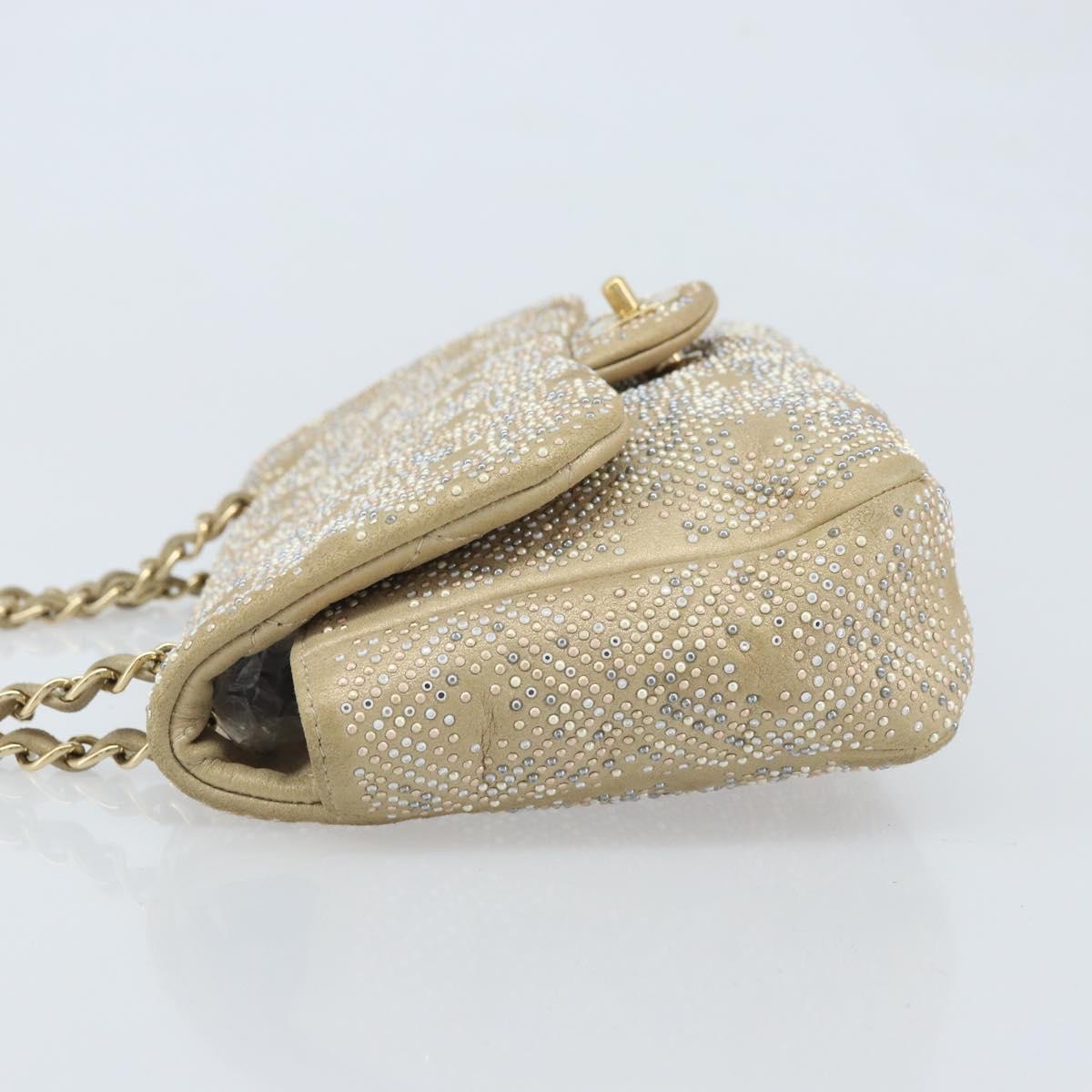 Chanel Embellished Gold Flap Bag