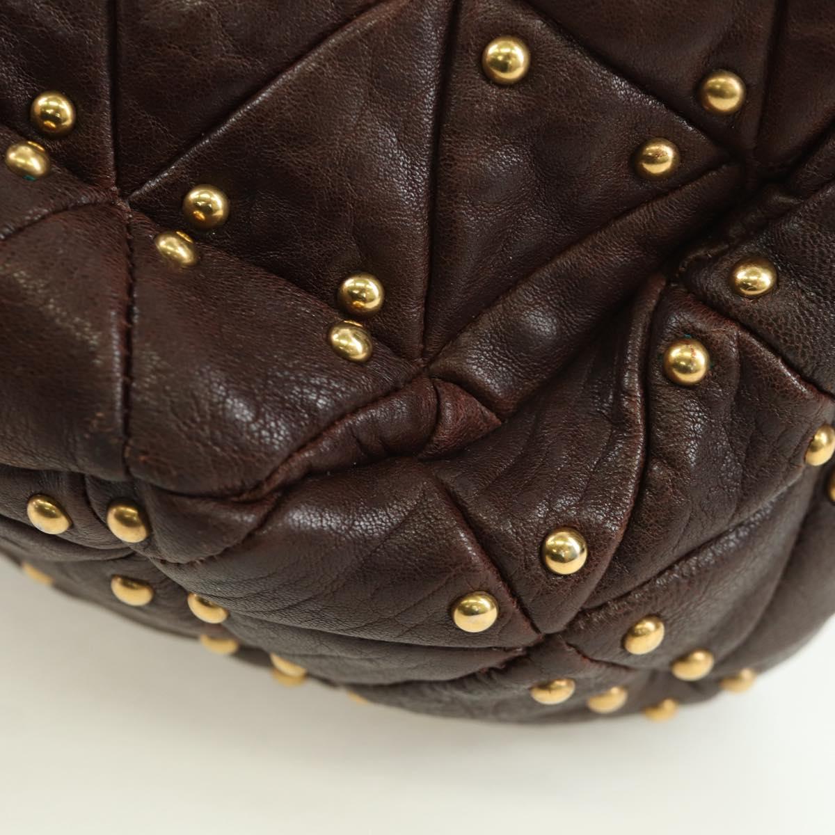 Miu Miu Studded Matelassé Leather Hobo Bag