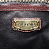 Miu Miu Studded Matelassé Leather Hobo Bag